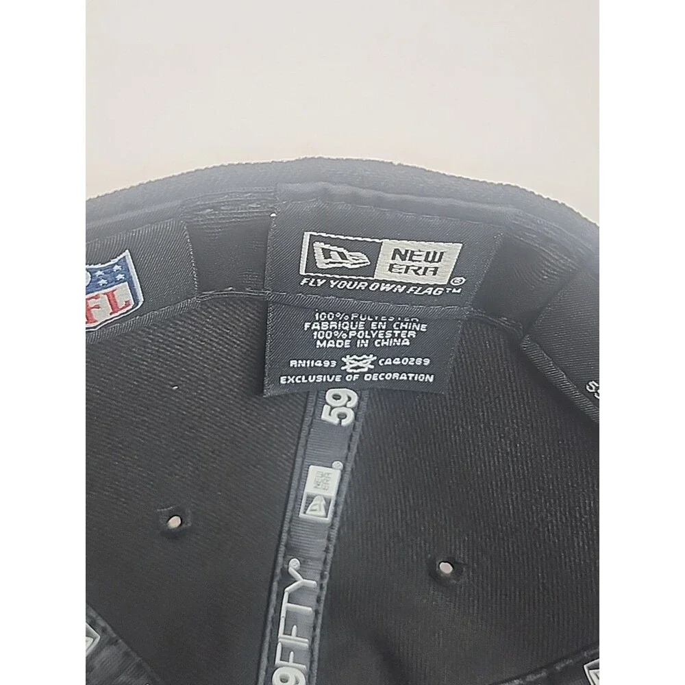 Baltimore Ravens New Era 59Fifty Hat Cap Size 7 Black NFL Embroidered